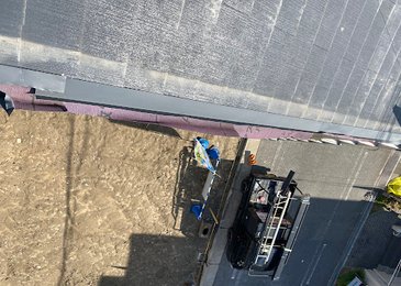 大阪市旭区中宮にて、板金でのカバー工法。 施工写真(3)