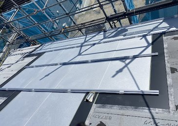 大阪市旭区にて、太陽光ソーラーパネル新設工事。 施工写真(3)
