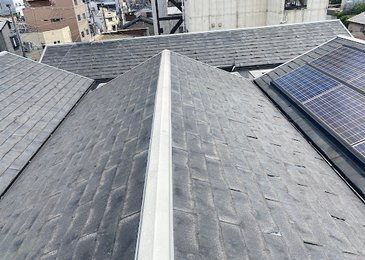 都島区にて、ガルテクトでのカバー工法にて新設工事。 施工写真(2)