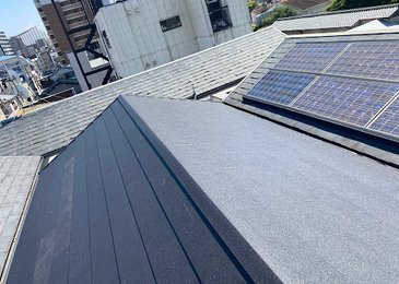 都島区にて、ガルテクトでのカバー工法にて新設工事。 施工写真(3)